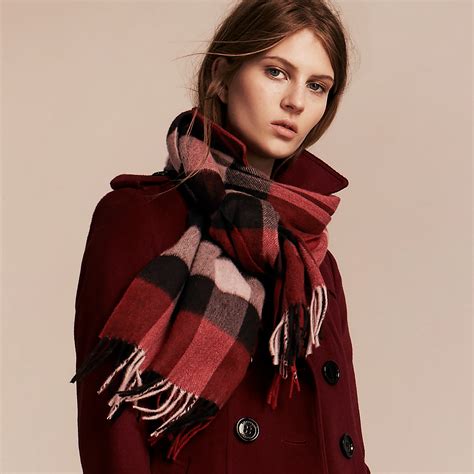 burberry check cashmere scarf with red coat|Burberry cashmere scarf outlet.